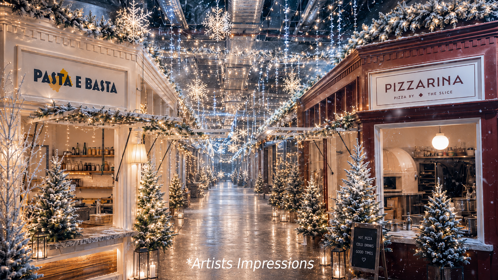 WinterFest event banner showing ice skating and seasonal entertainment highlights