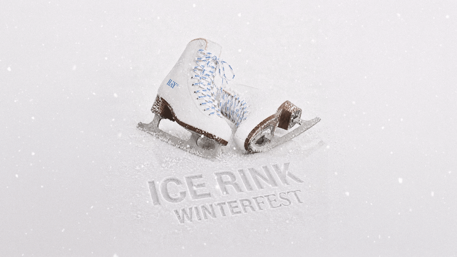 People skating on the WinterFest synthetic ice rink