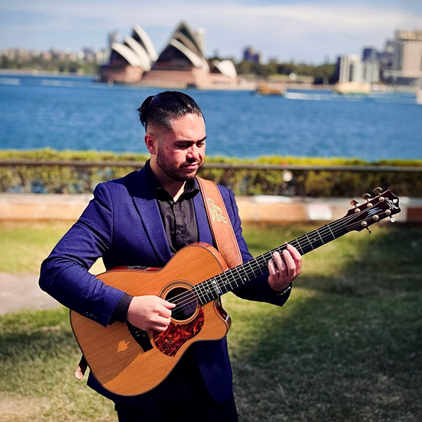 Bryan Browne performing an evening set